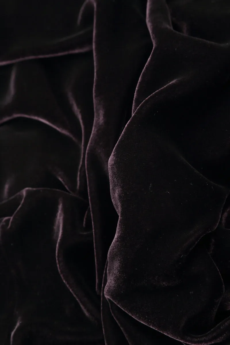 Balloon Vintage Violet Silk Velvet Dress