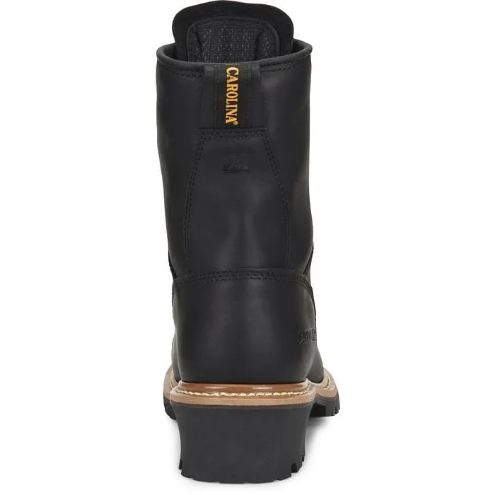 Carolina Men's Elm Black Waterproof Steel Toe Logger Boots CA9823