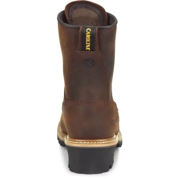 Carolina Men's Elm Brown Waterproof Steel Toe Logger Boots CA9821