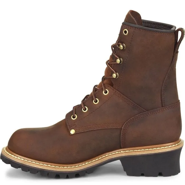 Carolina Men's Elm Brown Waterproof Steel Toe Logger Boots CA9821