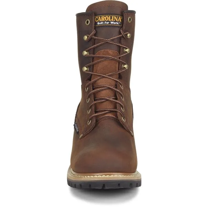Carolina Men's Elm Brown Waterproof Steel Toe Logger Boots CA9821