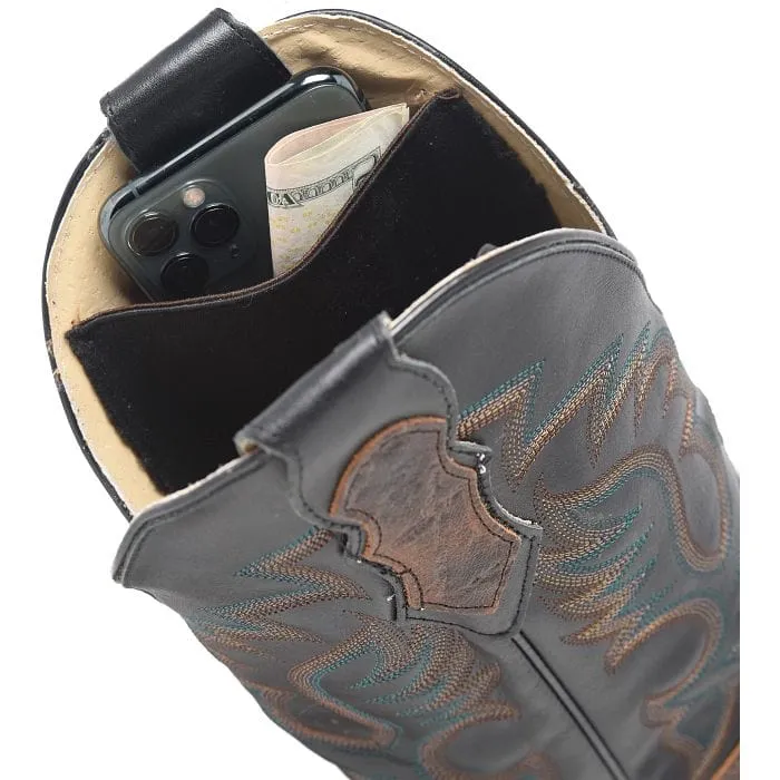 Double H Men's Cliff Everyday Carry Pocket Black Square Toe Work Boots DH8644
