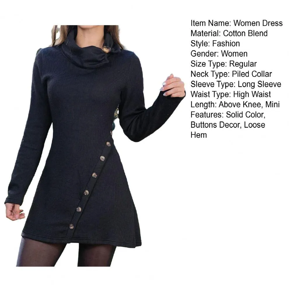 Dress Women O-neck Sexy Long Sleeve Loose Party Work Harajuku Francais Autumn Winter Vestido Streetwear Sweater