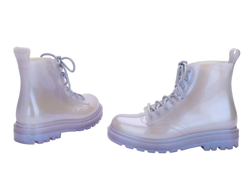 Mini Melissa Coturno Pearly Blue Boots For Kids